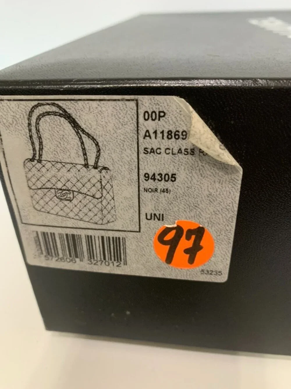 Chanel Black Sac Class Rabat Noir 94305 Shoulder Bag